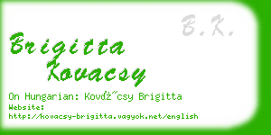 brigitta kovacsy business card